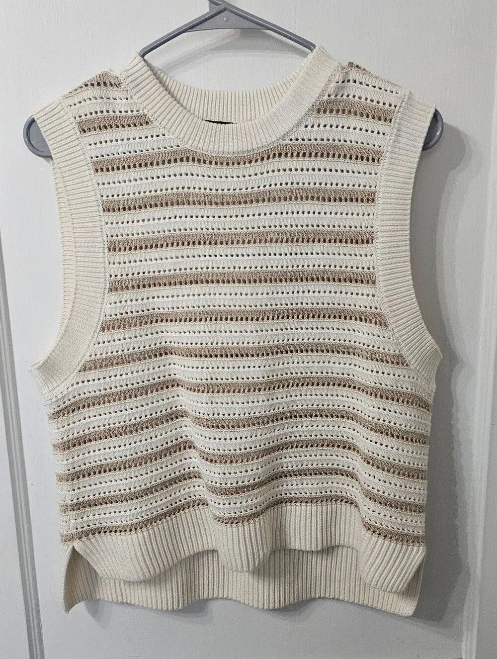 French Connection Striped Sweater Vest, Sz M, Excellent Condition